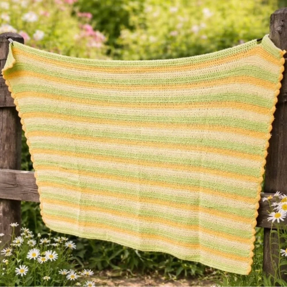 Hand made afghan 5 x 3’6 Cottagecore Grannycore